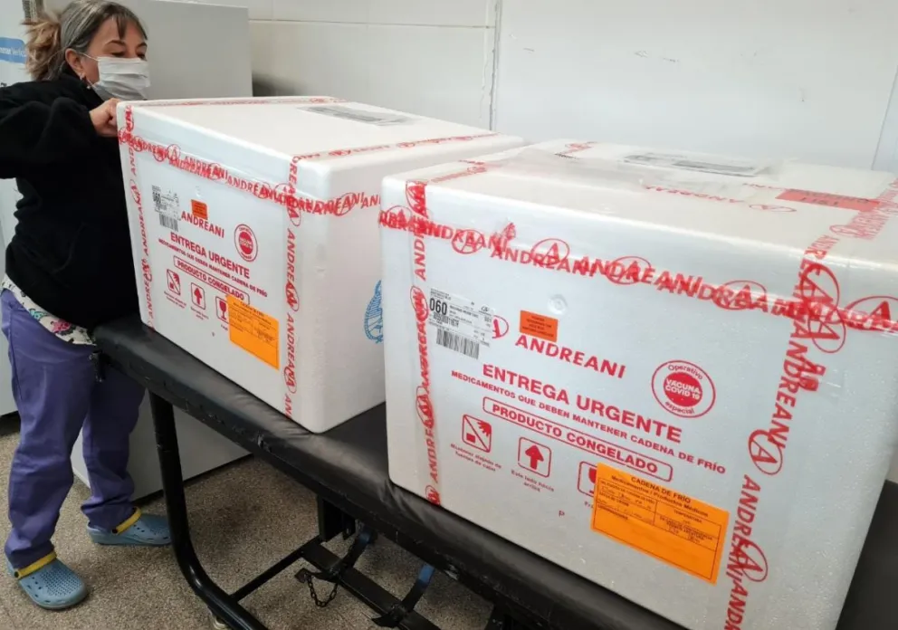 La provincia recibió este jueves 6.750 dosis del segundo componente de la vacuna Sputnik V