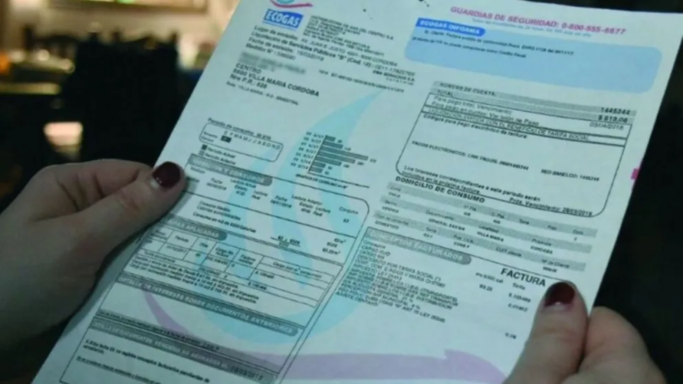 Datos sobre el consumo de gas natural en cada provincia.