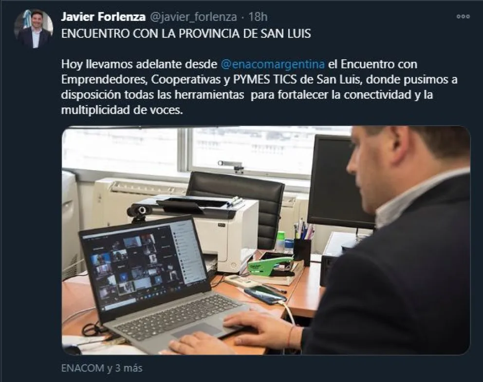 Enacom y un encuentro virtual con medios de San Luis