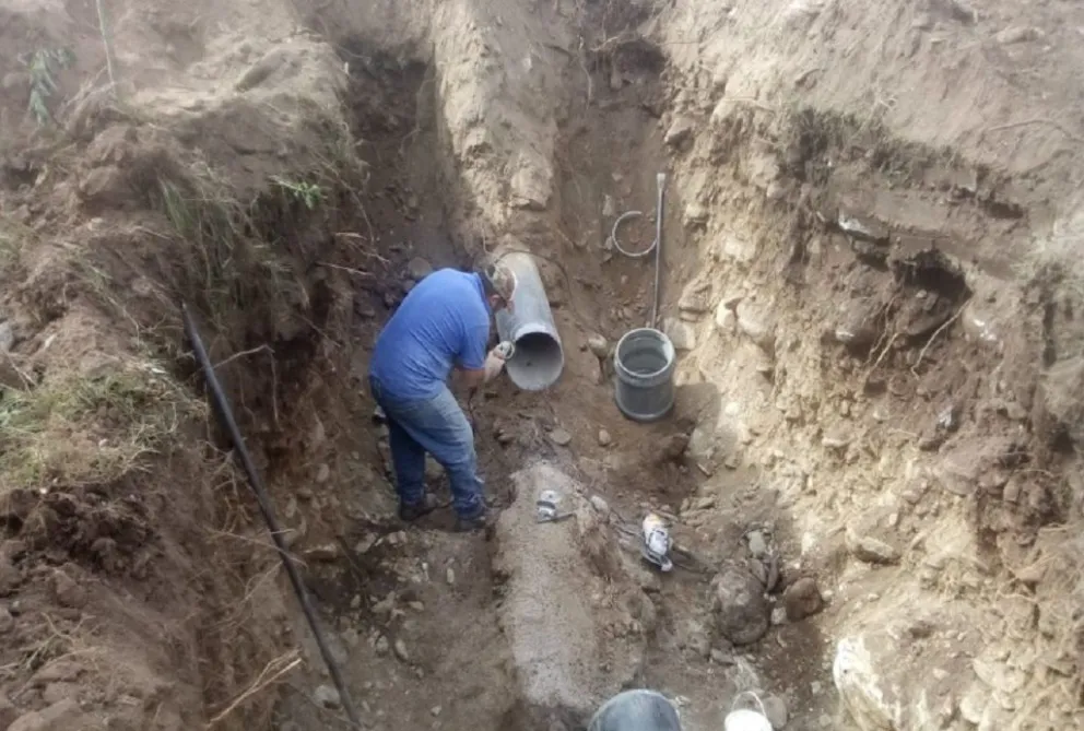 San Luis Agua reparó el acueducto de la planta de bombeo de Merlo