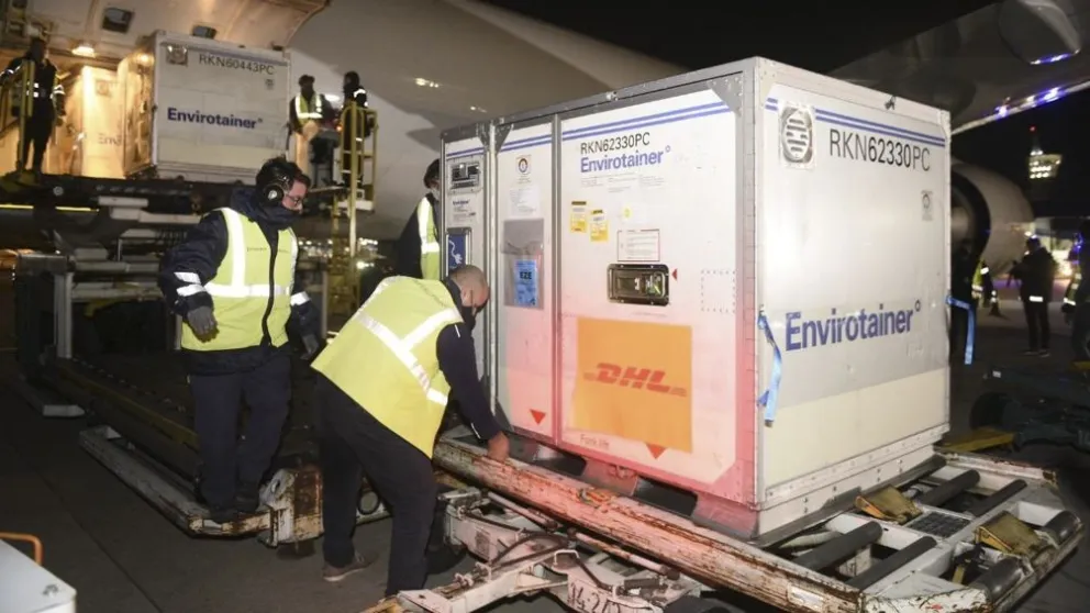 Plan de vacunación: llegaron más de 1,6 millones de dosis al país