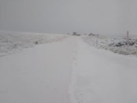 Más nieve en las sierras de los Comechingones y el camino al filo sigue cortado